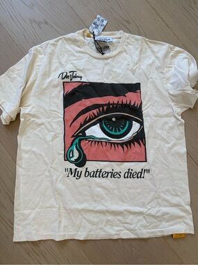 Gallery Dept Cream Graphic Tee with Pink Eye Illustration